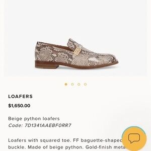 Fendi Python Loafers